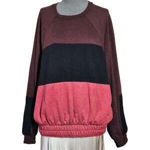 Hurley Color Block Sweatshirt with Pockets Size Medium